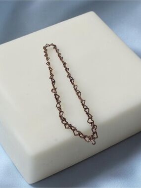 Rose Gold Heart-Link Chain Bracelet - Women Jewelry